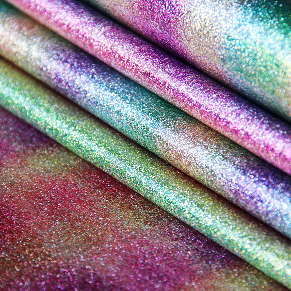 Rainbow glitter PU